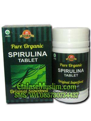Pure Organic Spirulina Isi 100 Tablet Herbal 21