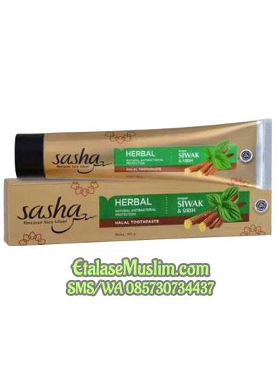 65 gr - Herbal - Pasta Gigi SASHA Toothpaste Siwak Halal