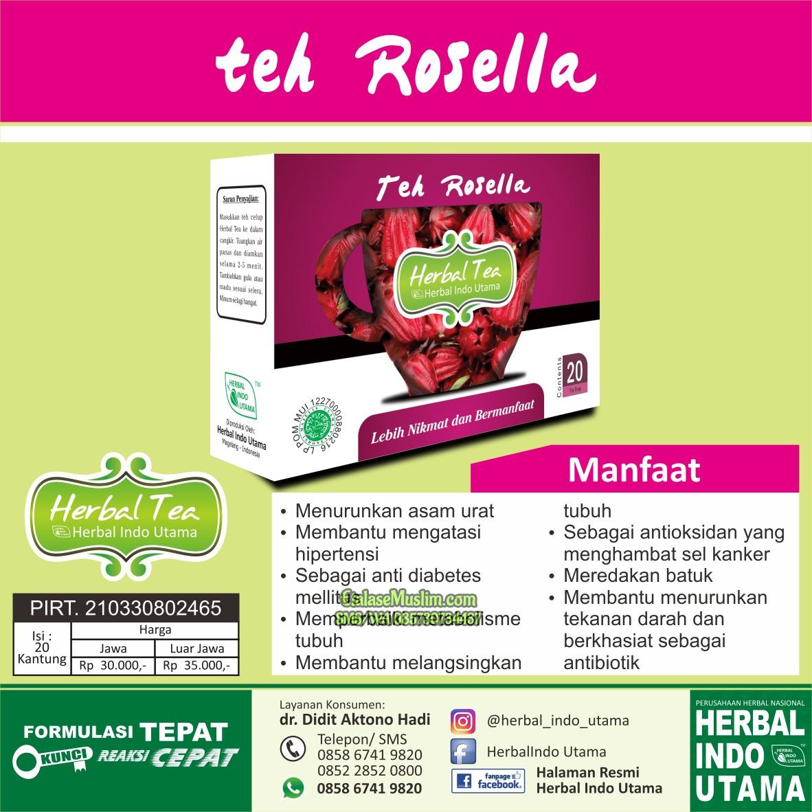 Teh Celup Rosella HIU Herbal Indo Utama Rosella Herbal Tea