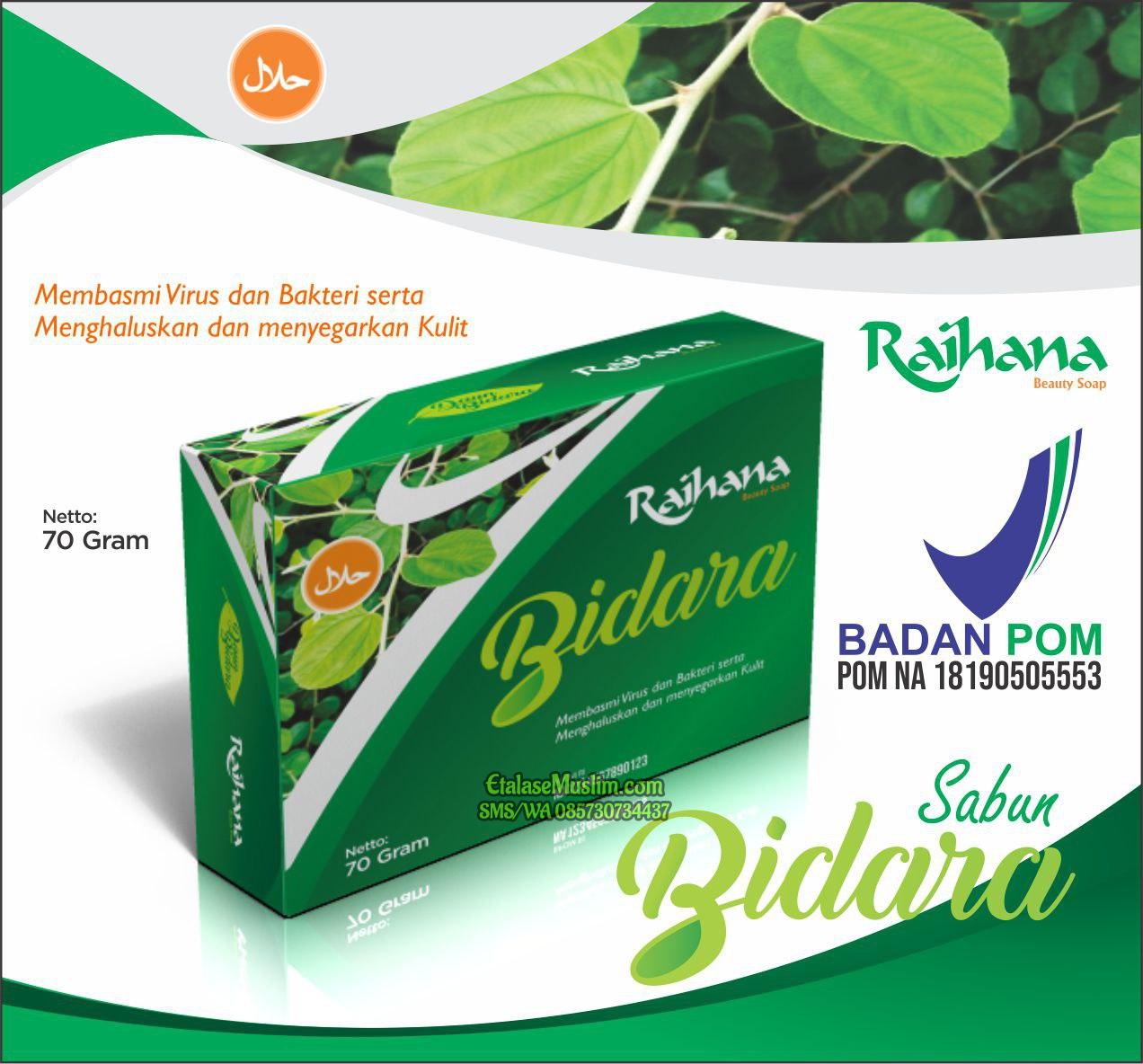 Sabun Mandi Herbal Daun BIDARA RAIHANA POM NA BPOM
