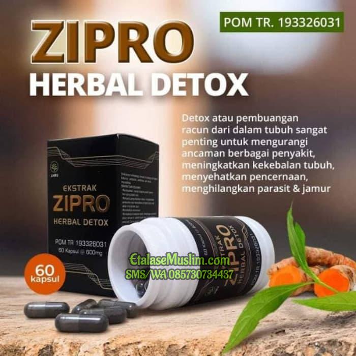 Kapsul Ekstrak ZIPRO Herbal Detox sudah POM TR