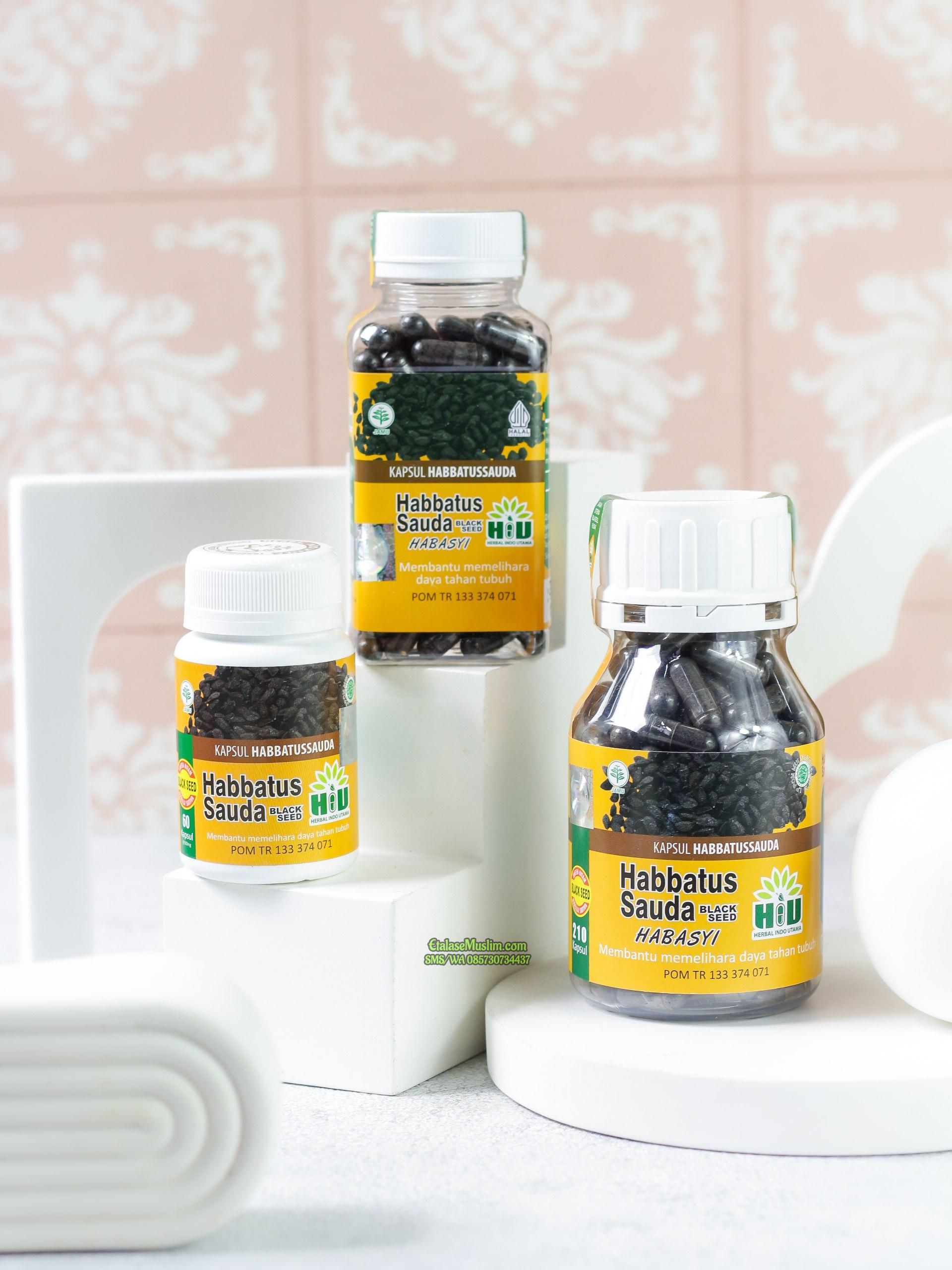 Kapsul Habbatus Serbuk isi 120 Kapsul Herbal Indo Utama