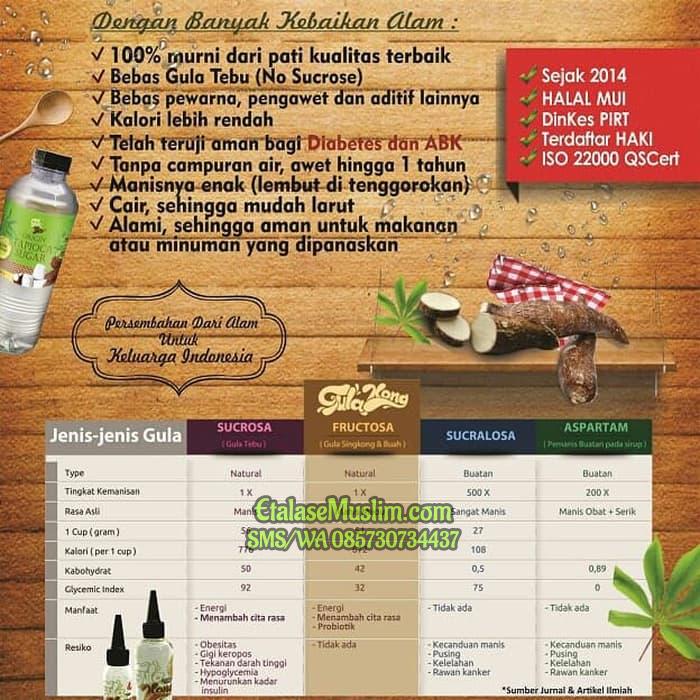 2 Kg GULAKONG Gula Singkong Cair Tapioka Murni Botol Refill 2 Kilogram