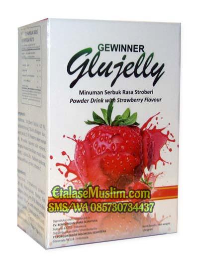 GEWINNER Glujelly (Minuman Serbuk Rasa Stroberi Powder Drink with Strawberry Flavour) 150 gr